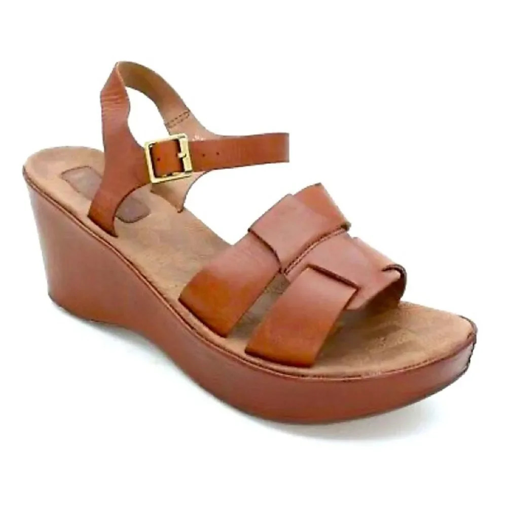Korks By Kork-Ease Della Leather Platform Wedges